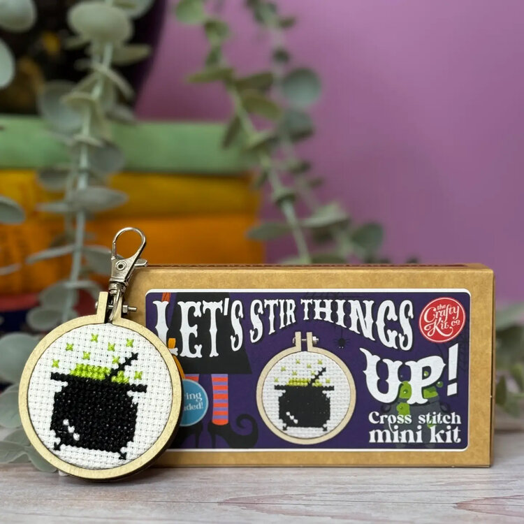 The Crafty Kit Company Let's Stir Things Up! Mini Matchbox Cross Stitch Kit