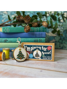 The Crafty Kit Company Christmas Tree Mini Matchbox Cross Stitch Kit