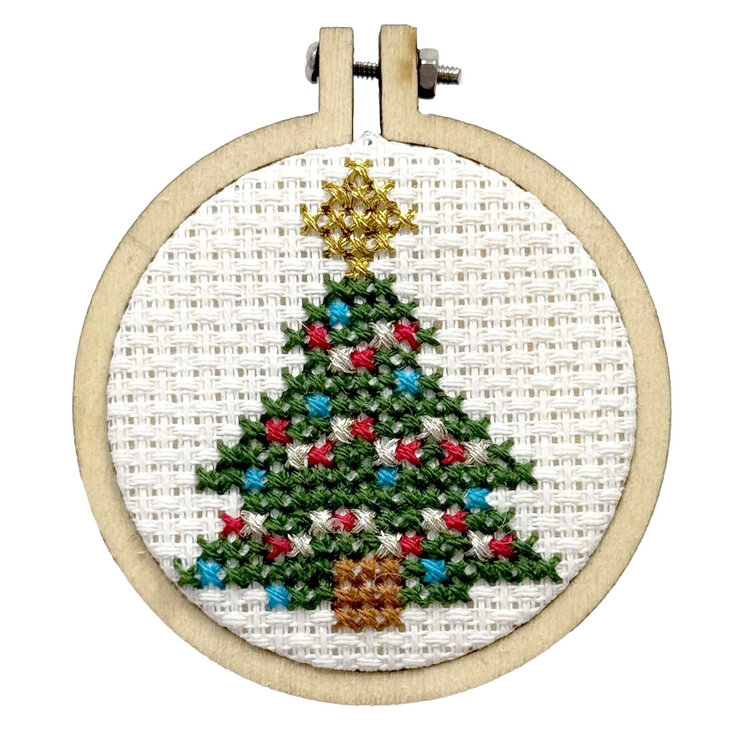 The Crafty Kit Company Christmas Tree Mini Matchbox Cross Stitch Kit