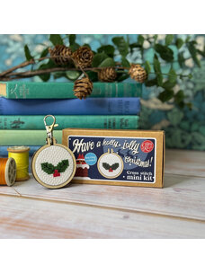 The Crafty Kit Company Holly Mini Matchbox Cross Stitch Kit