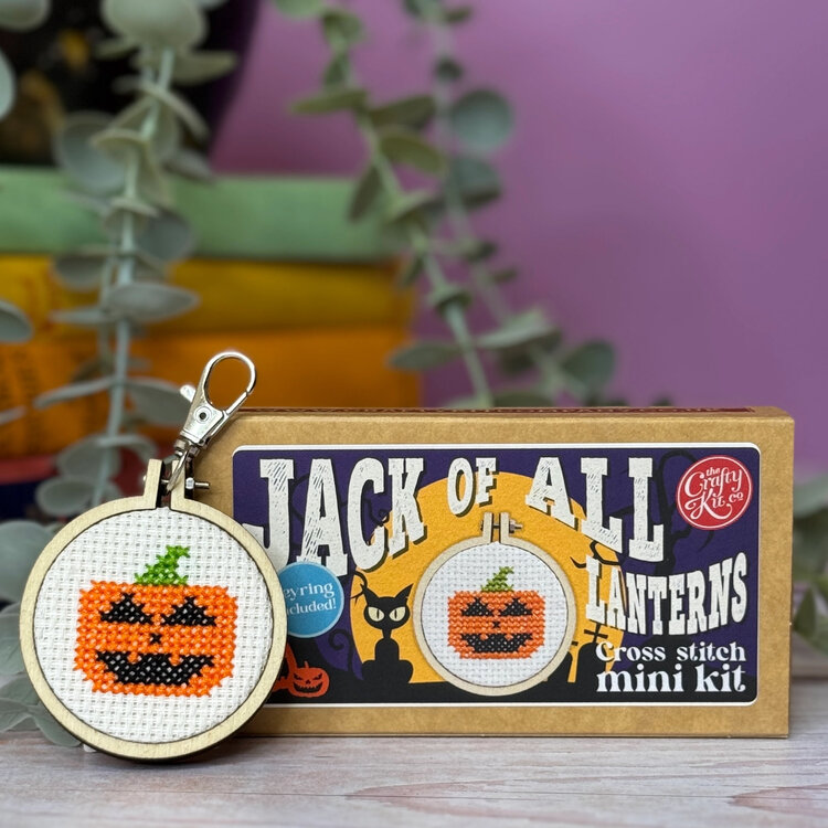 The Crafty Kit Company 'Jack of All Lanterns!' Mini Matchbox Cross Stitch Kit