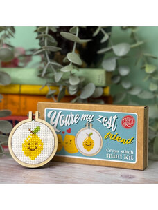 The Crafty Kit Company 'You're my Zest Friend!' Mini Matchbox Cross Stitch Kit
