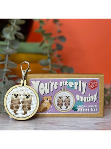 The Crafty Kit Company 'You're Otterly Amazing!' Mini Matchbox Cross Stitch Kit