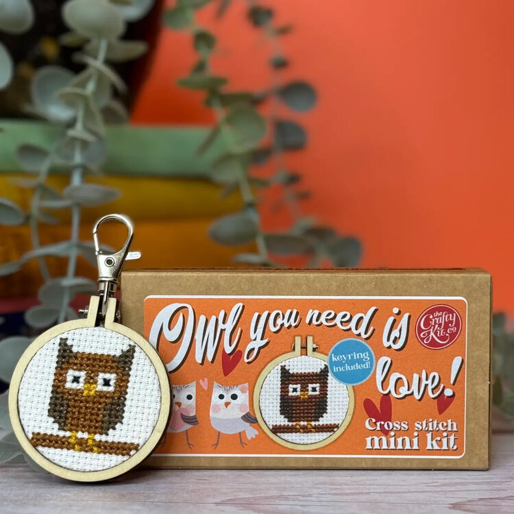The Crafty Kit Company 'Owl You Need is Love!' Mini Matchbox Cross Stitch Kit