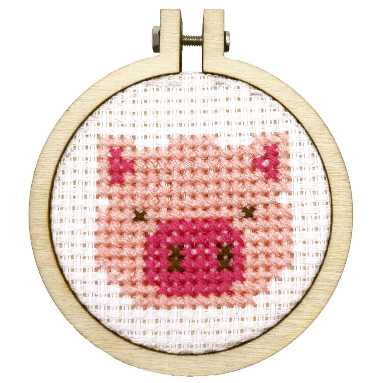 The Crafty Kit Company 'Missing You Pig Time!' Mini Matchbox Cross Stitch Kit