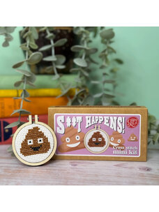 The Crafty Kit Company 'S**t Happens!' Mini Matchbox Cross Stitch Kit