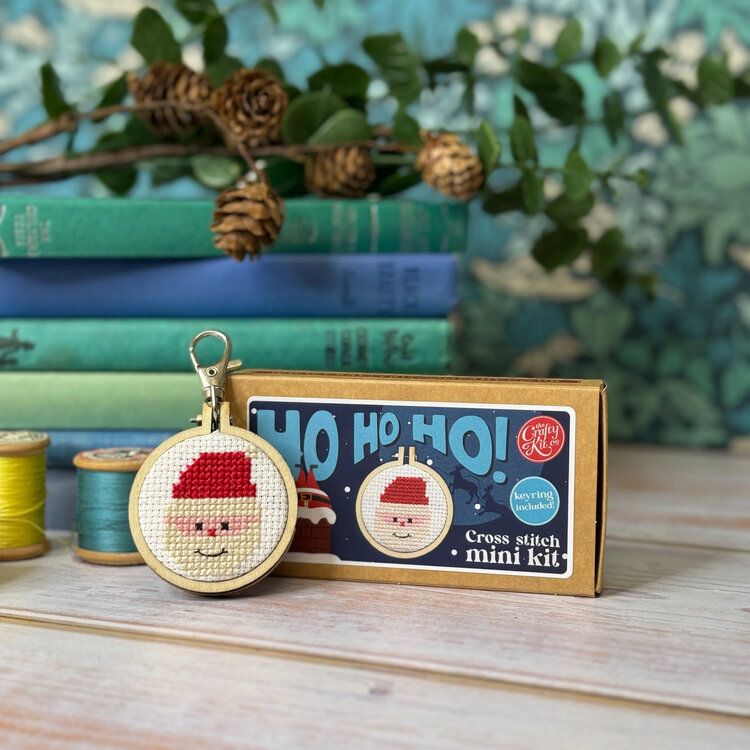 The Crafty Kit Company Santa Mini Matchbox Cross Stitch Kit