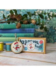 The Crafty Kit Company Snowman Mini Matchbox Cross Stitch Kit