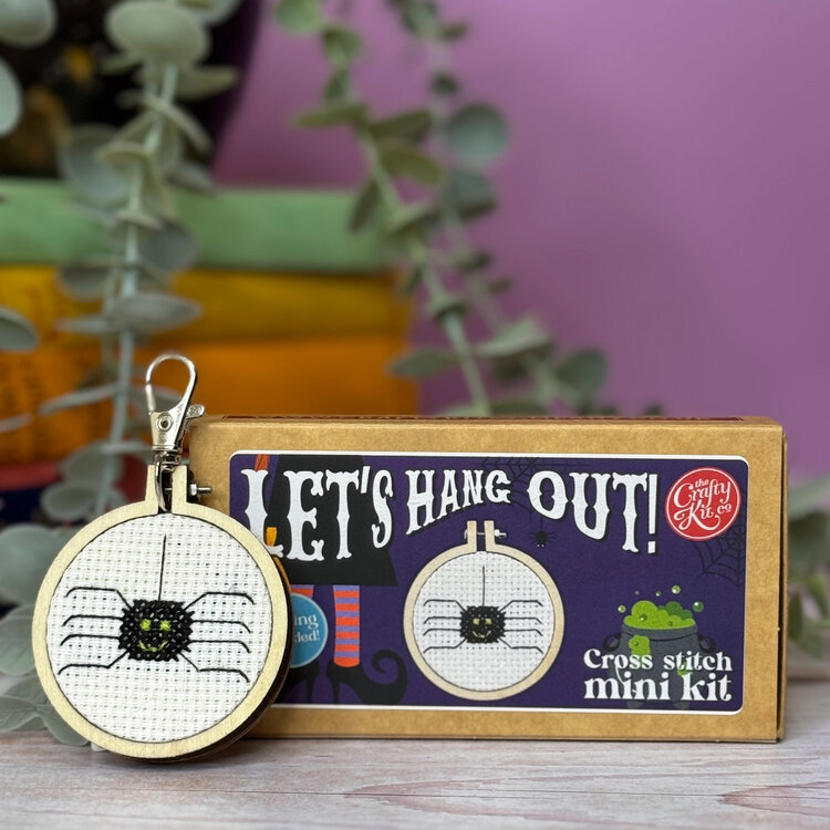 The Crafty Kit Company 'Let's Hang Out!' Mini Matchbox Cross Stitch Kit