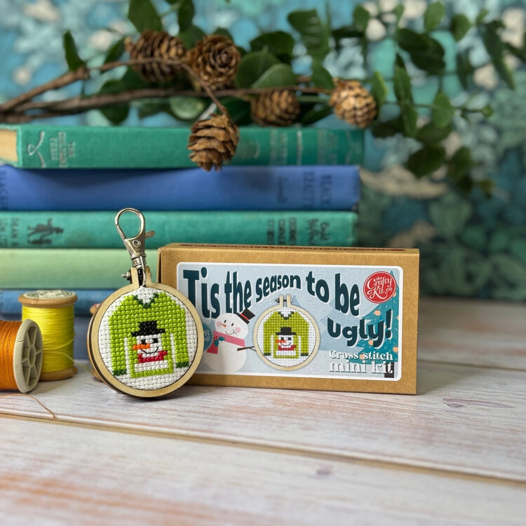 The Crafty Kit Company Christmas Jumper Mini Matchbox Cross Stitch Kit