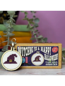 The Crafty Kit Company 'Witching You a Happy Halloween!' Mini Matchbox Cross Stitch Kit