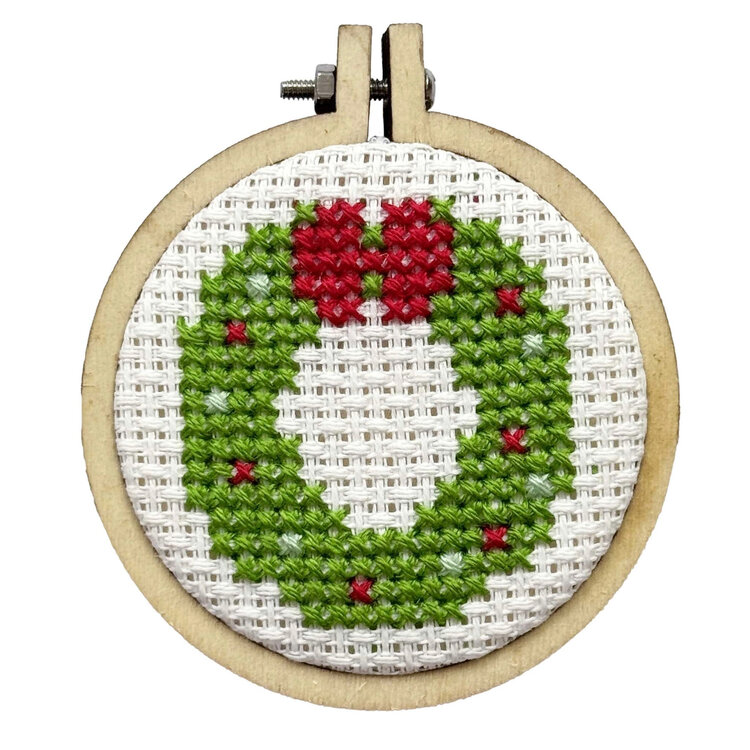 The Crafty Kit Company Wreath Mini Matchbox Cross Stitch Kit