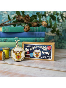 The Crafty Kit Company Rudolph Mini Matchbox Cross Stitch Kit