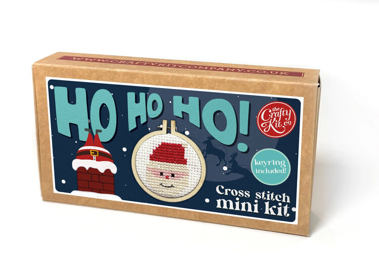 The Crafty Kit Company Santa Mini Matchbox Cross Stitch Kit