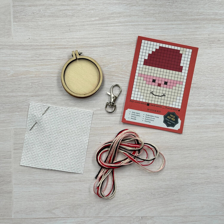 The Crafty Kit Company Santa Mini Matchbox Cross Stitch Kit