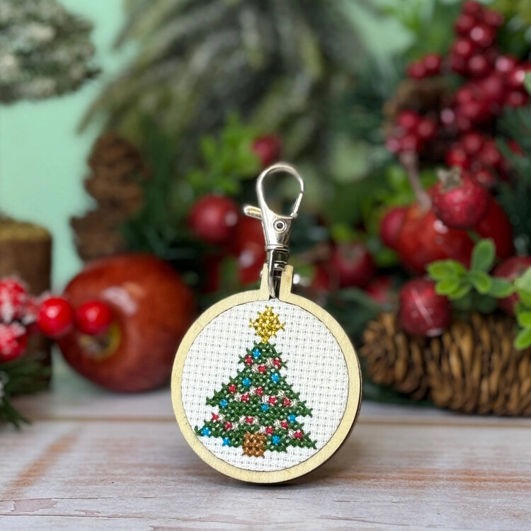 The Crafty Kit Company Christmas Tree Mini Matchbox Cross Stitch Kit