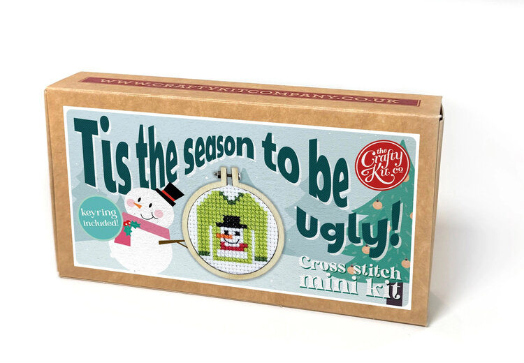 The Crafty Kit Company Christmas Jumper Mini Matchbox Cross Stitch Kit
