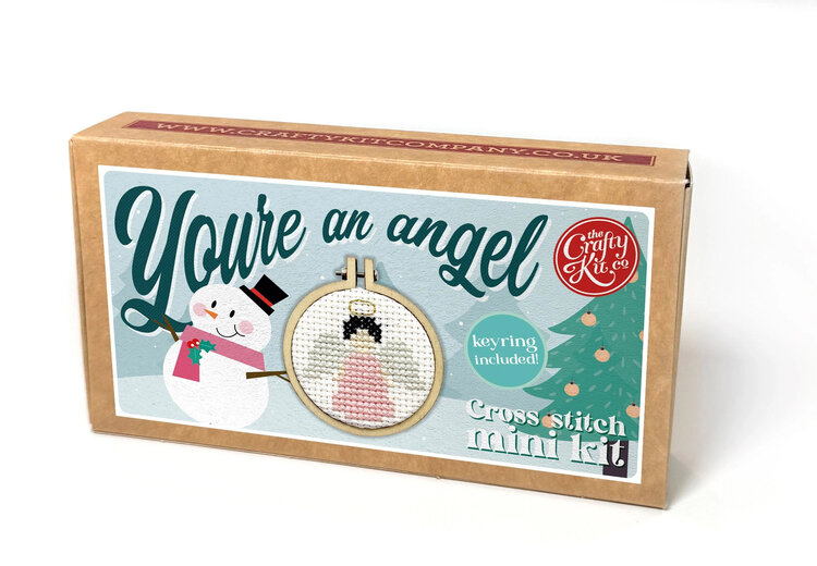 The Crafty Kit Company Angel Mini Matchbox Cross Stitch Kit