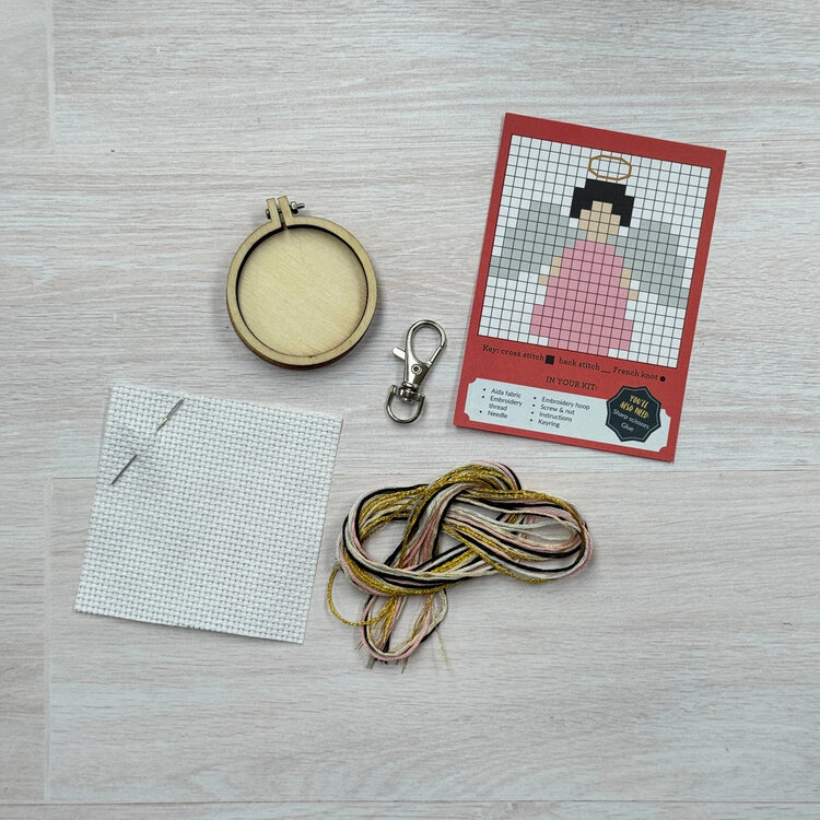 The Crafty Kit Company Angel Mini Matchbox Cross Stitch Kit