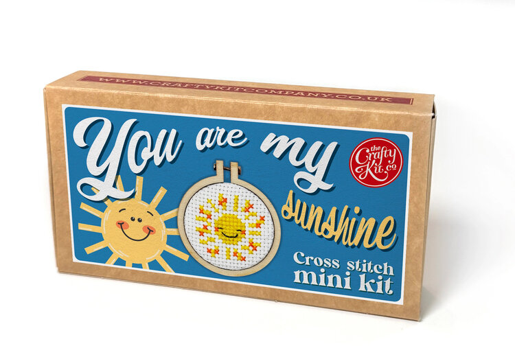 The Crafty Kit Company 'You are my Sunshine!' Mini Matchbox Cross Stitch Kit