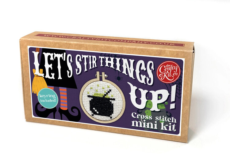 The Crafty Kit Company Let's Stir Things Up! Mini Matchbox Cross Stitch Kit