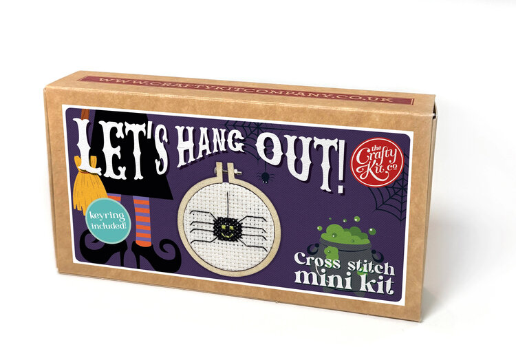 The Crafty Kit Company 'Let's Hang Out!' Mini Matchbox Cross Stitch Kit
