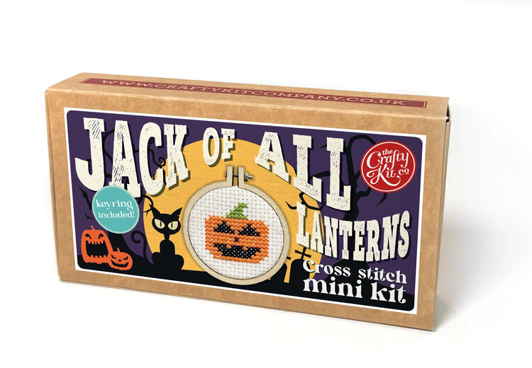 The Crafty Kit Company 'Jack of All Lanterns!' Mini Matchbox Cross Stitch Kit