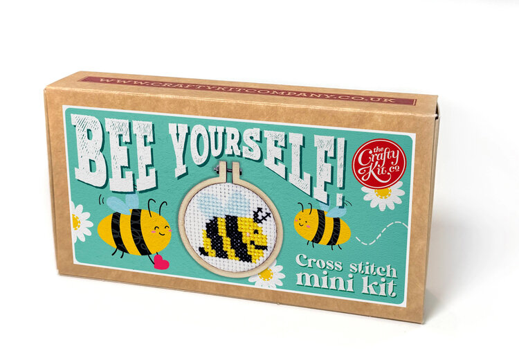 The Crafty Kit Company 'Bee Yourself!' Mini Matchbox Cross Stitch Kit