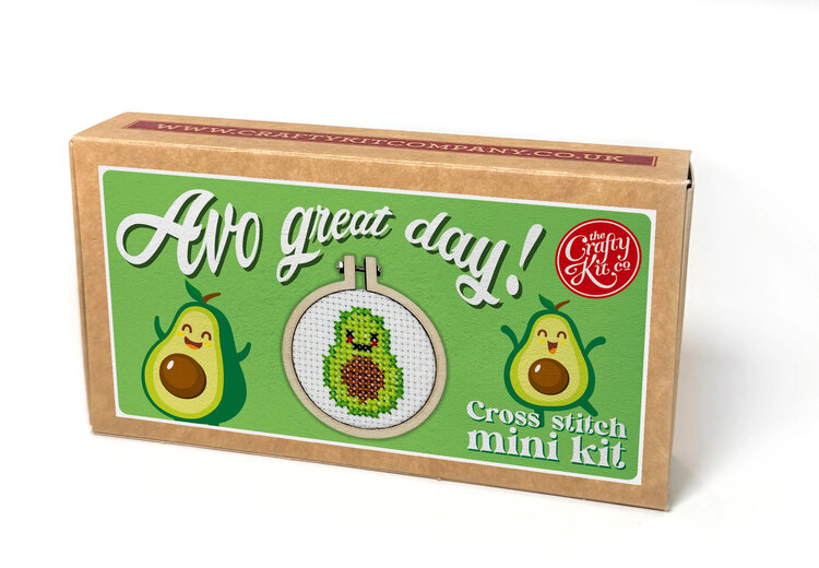 The Crafty Kit Company 'Avo Great Day!' Mini Matchbox Cross Stitch Kit