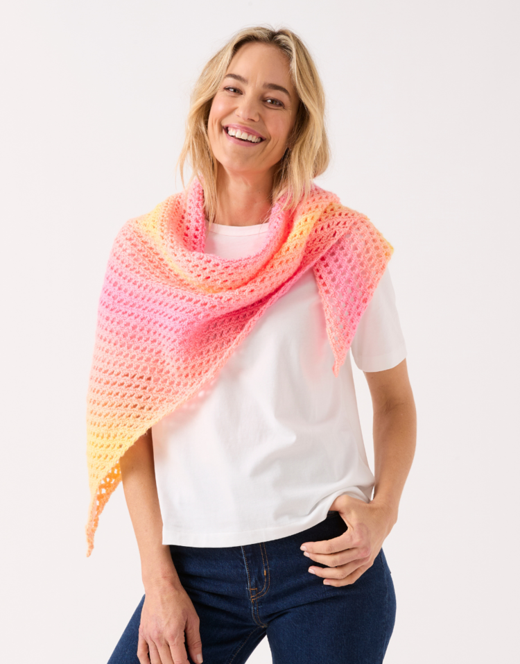 Sirdar Crochet Shawl in One
