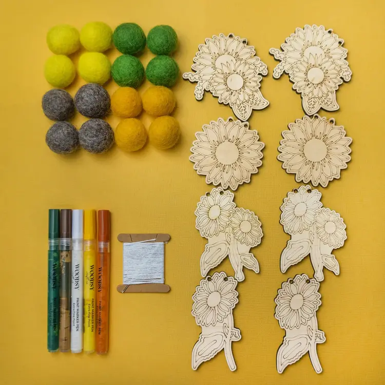 Woodsy Craft Co. Sunflower DIY Craft Kit