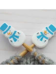 Fox & Pine Stitches Blue Snowman Stitch Stoppers
