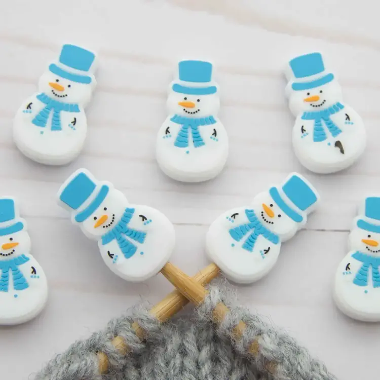 Fox & Pine Stitches Blue Snowman Stitch Stoppers