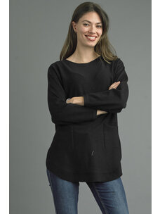 Tempo Paris Front Pockets Sweater (Black)