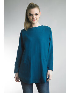Tempo Paris Front Pockets Sweater (Teal)