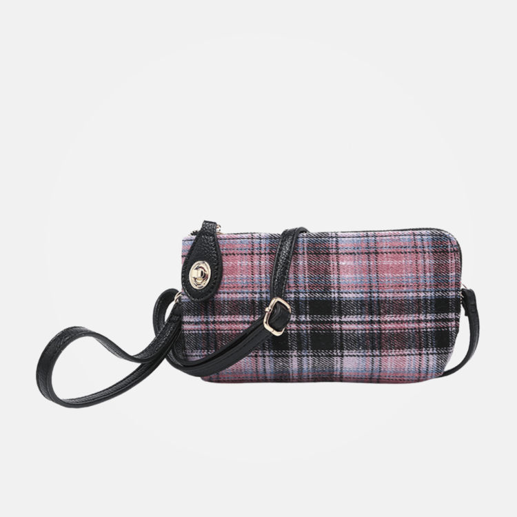 Jen & Co. Kendall Crossbody (Mauve Plaid)