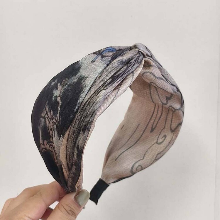 Retro Oil Painting Headband (Black)