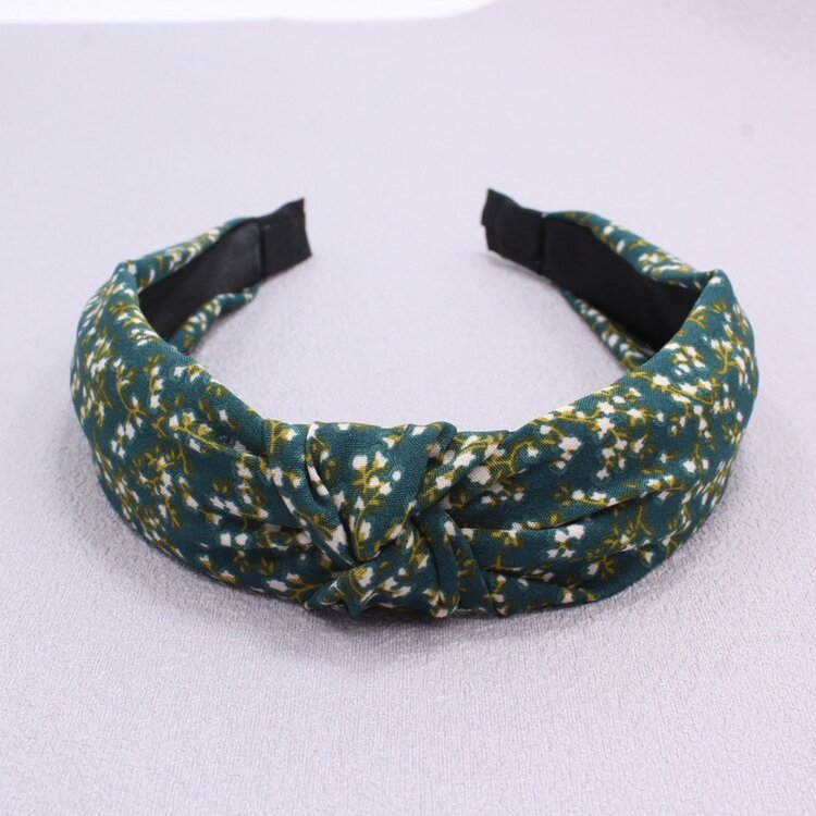 Simple Print Headband (Dark Green)