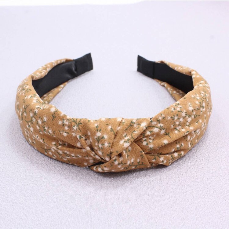 Simple Print Headband (Brown)