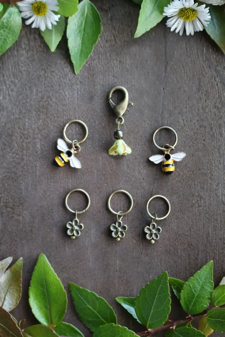 NNK Press Bee and Bloom Stitch Marker Set