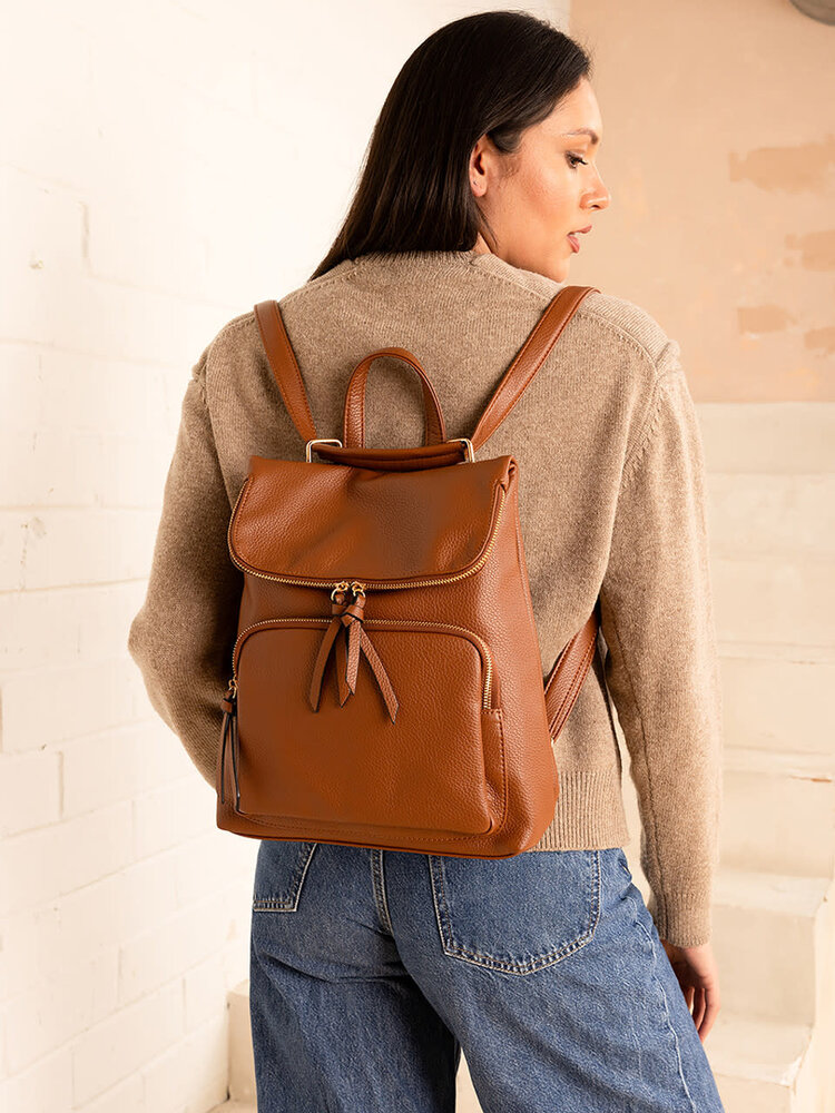 Jen & Co. Everlee Convertible Backpack (Brown)