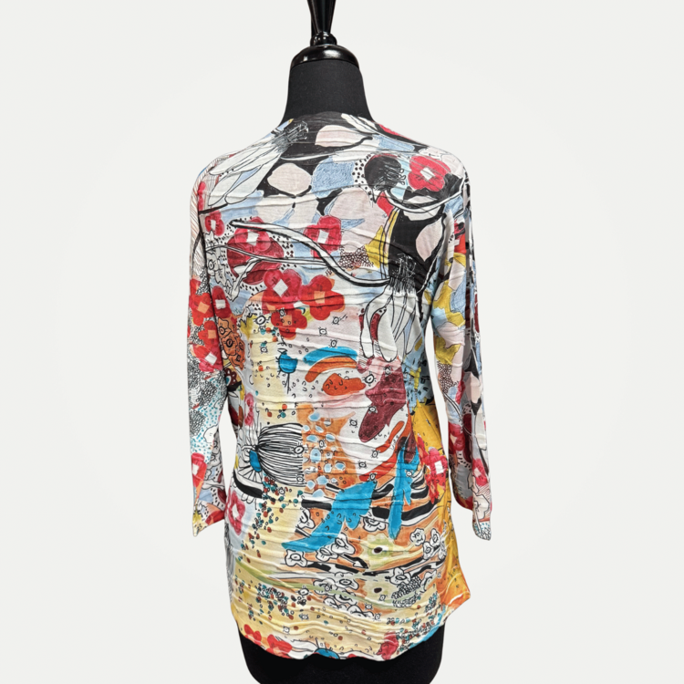 Inoah Maroon Bloom Tunic