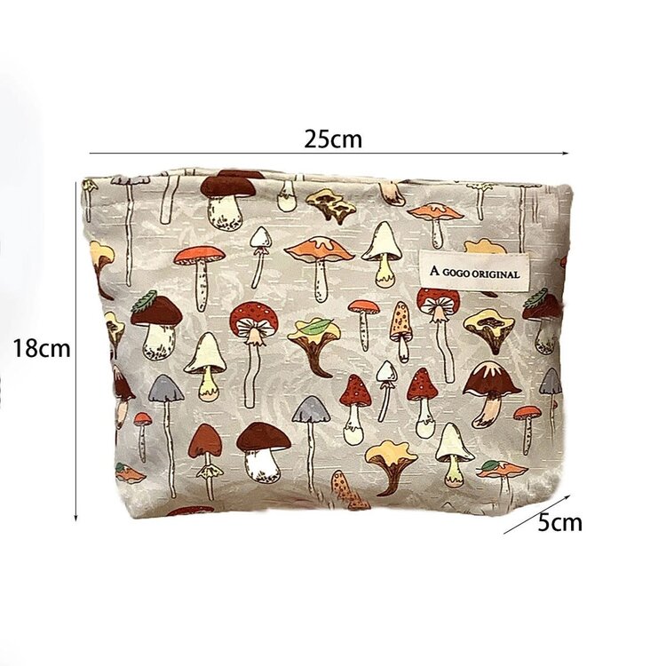 Mushroom Accessory Bag (Khaki)