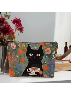 Retro Cat Accessory Bag