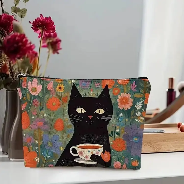 Retro Cat Accessory Bag