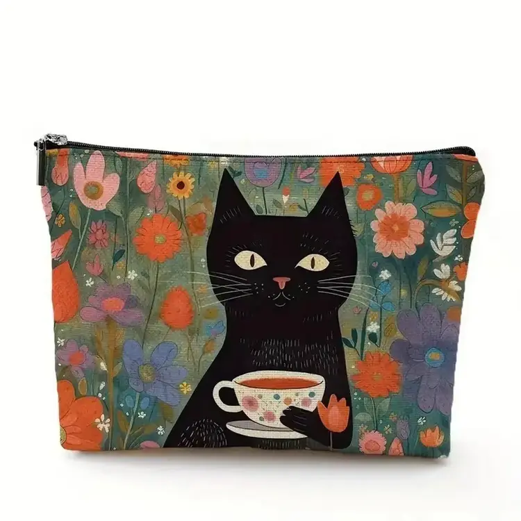 Retro Cat Accessory Bag