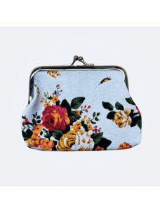 Floral Coin Purse (White)
