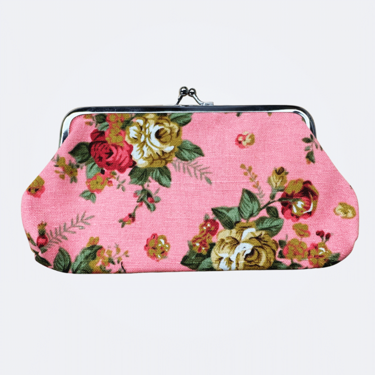 Long Floral Coin Purse (Pink)