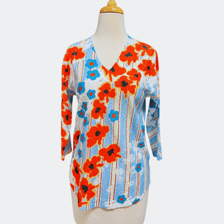 Inoah Poppy Breeze A-Line Top