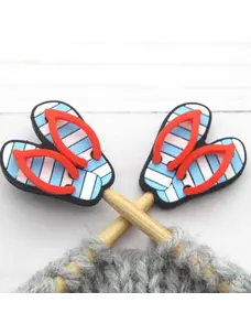 Fox & Pine Stitches Striped Flip Flops Stitch Stoppers